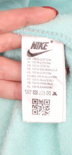 Nike Men’s Mint Green 2XL Pullover Hoodie Logo Cotton Pocket Sports