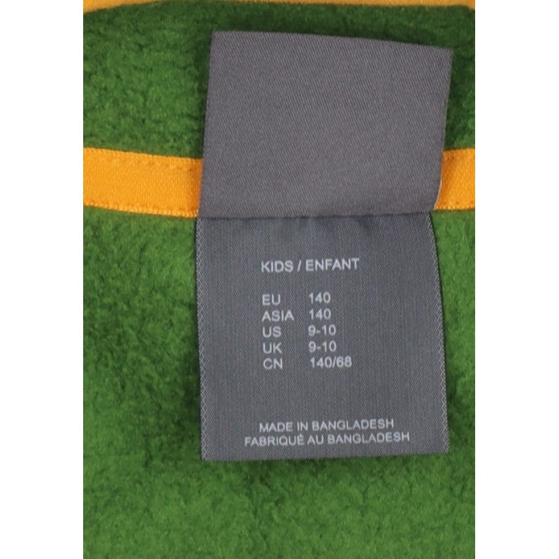 Jack Wolfskin Boys Green Hooded Jacket UK 9-10 Years Fleece Lined