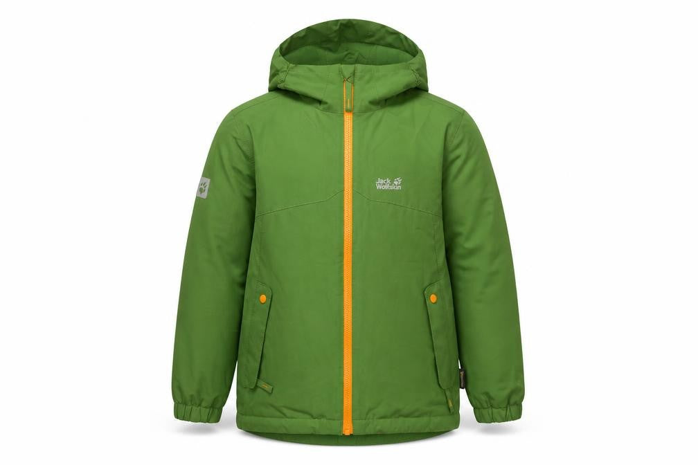 Jack Wolfskin Boys Green Hooded Jacket UK 9-10 Years Fleece Lined