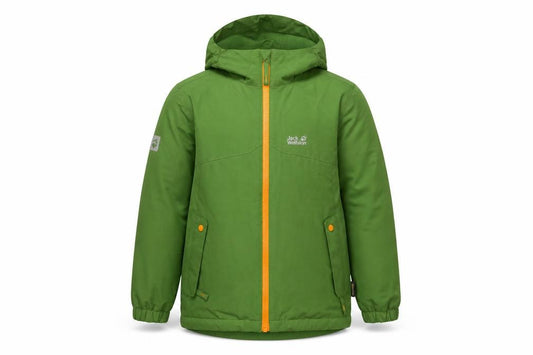 Jack Wolfskin Boys Green Hooded Jacket UK 9-10 Years Fleece Lined