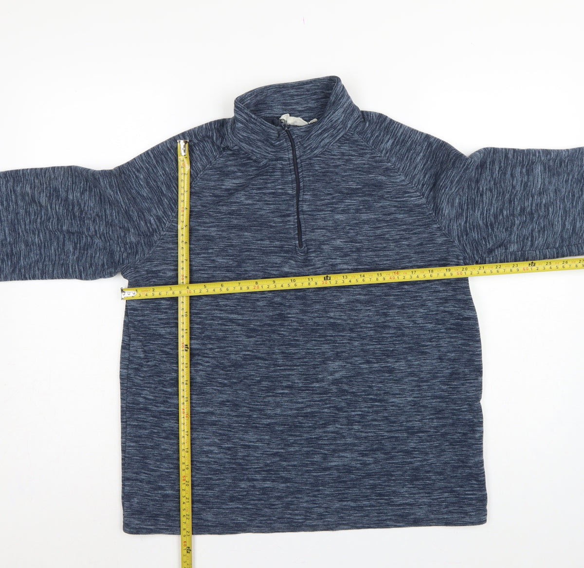 Mountain Warehouse Men’s Blue M 1/4 Zip Fleece Pullover Sweatshirt