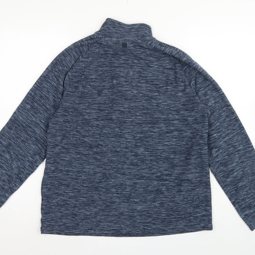Mountain Warehouse Men’s Blue M 1/4 Zip Fleece Pullover Sweatshirt