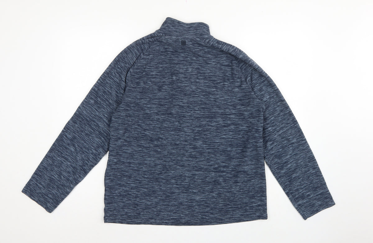 Mountain Warehouse Men’s Blue M 1/4 Zip Fleece Pullover Sweatshirt
