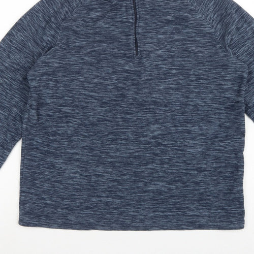 Mountain Warehouse Men’s Blue M 1/4 Zip Fleece Pullover Sweatshirt