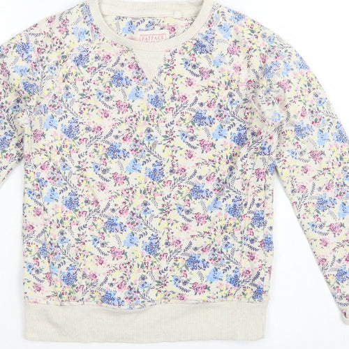 FatFace Girls Multicoloured Floral Sweatshirt 8-9 Years Pullover Crew Neck