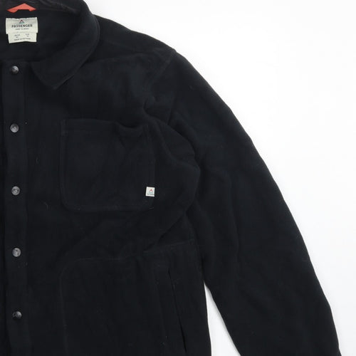 Passenger Mens Black XL Fleece Lined Button Jacket Outdoor