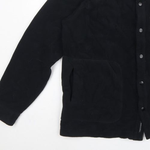 Passenger Mens Black XL Fleece Lined Button Jacket Outdoor
