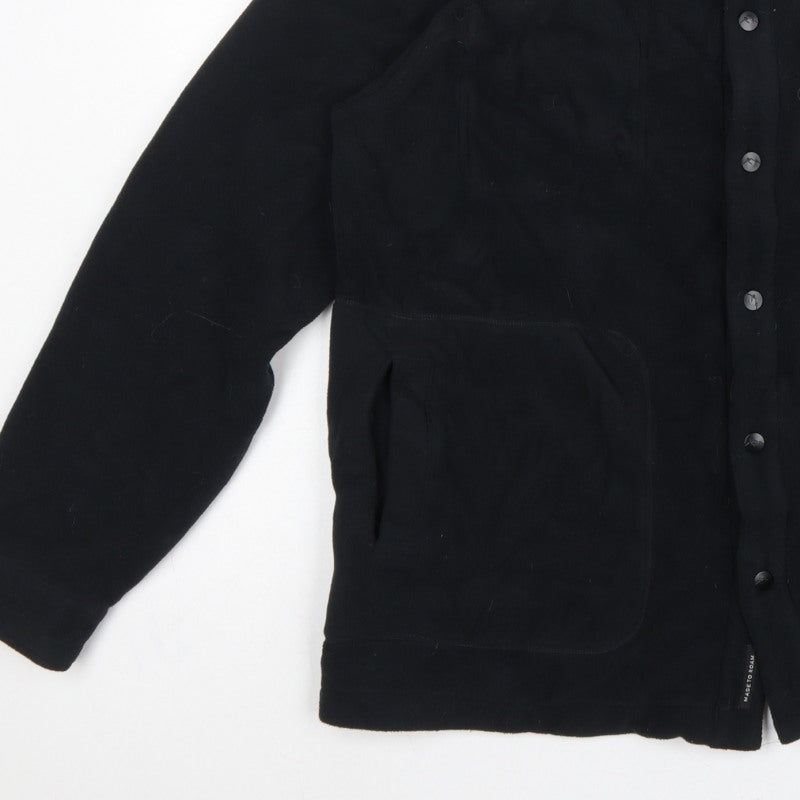 Passenger Mens Black XL Fleece Lined Button Jacket Outdoor
