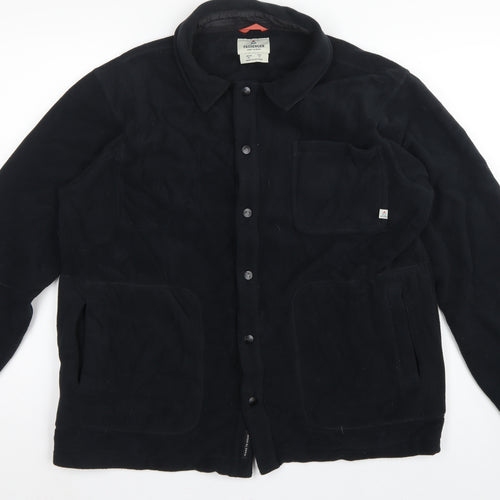 Passenger Mens Black XL Fleece Lined Button Jacket Outdoor
