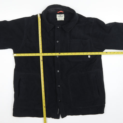 Passenger Mens Black XL Fleece Lined Button Jacket Outdoor