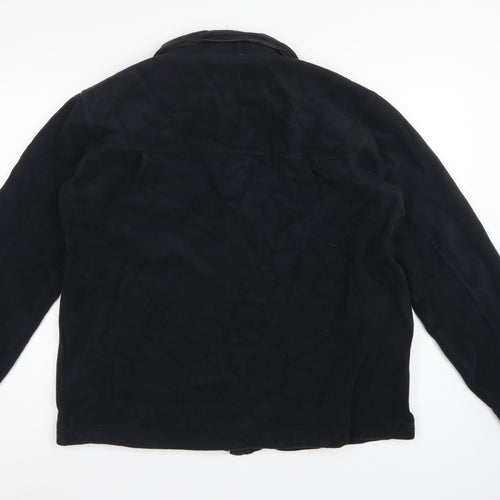 Passenger Mens Black XL Fleece Lined Button Jacket Outdoor
