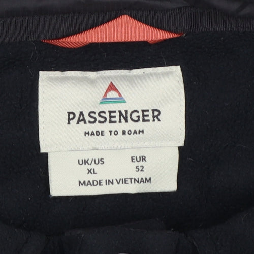 Passenger Mens Black XL Fleece Lined Button Jacket Outdoor