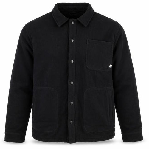 Passenger Mens Black XL Fleece Lined Button Jacket Outdoor