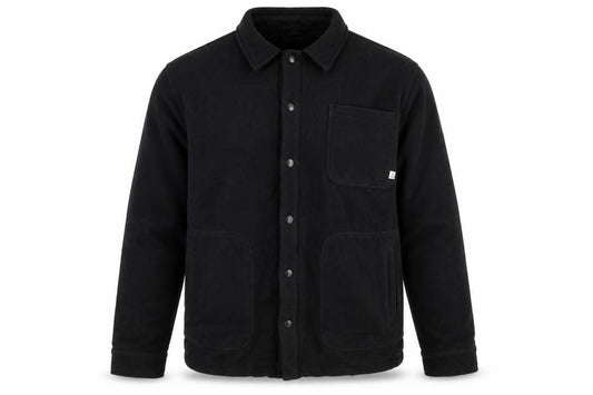 Passenger Mens Black XL Fleece Lined Button Jacket Outdoor