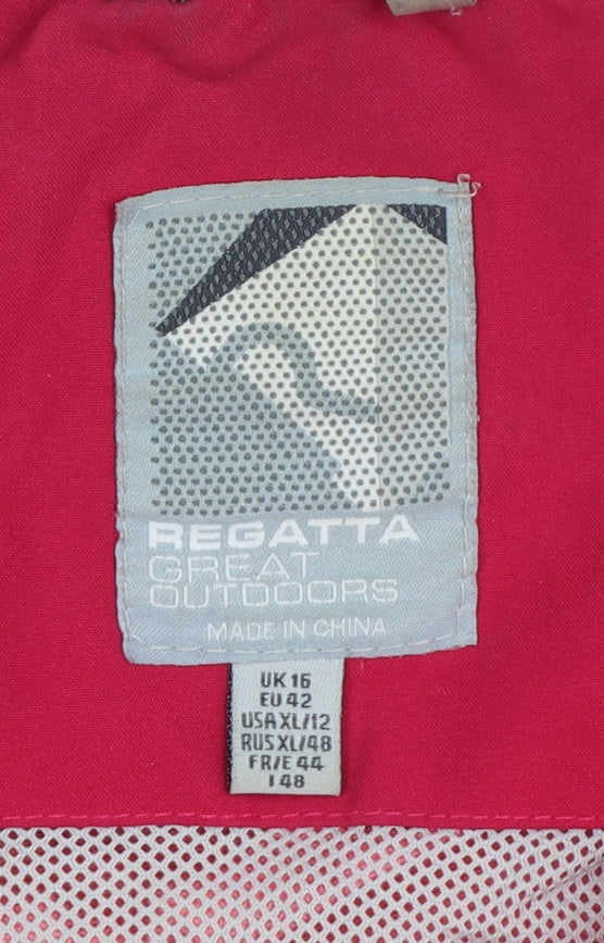 Regatta Women’s Pink UK 16 Hooded Waterproof Ski Jacket Outdoor