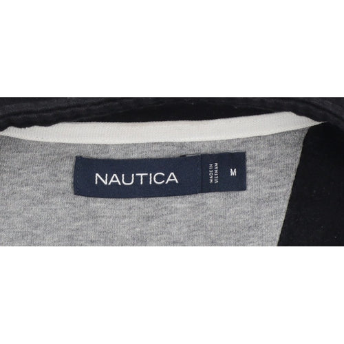 Nautica Men's Black M 1/4 Zip Pullover Logo Sweatshirt