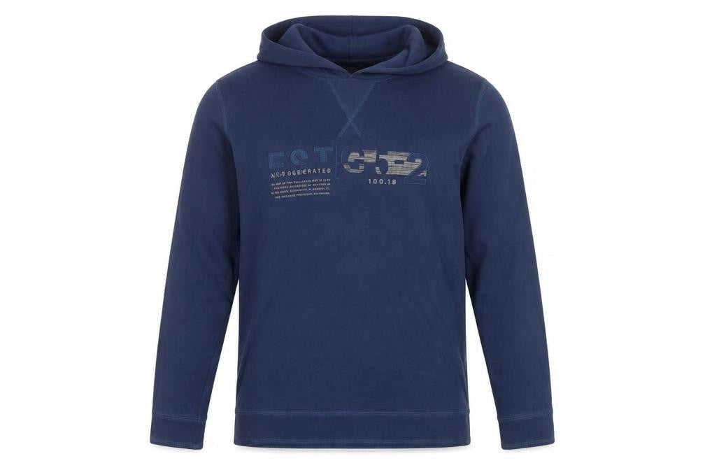 Esprit Men's Blue L Graphic Logo Hooded Pullover Sweatshirt