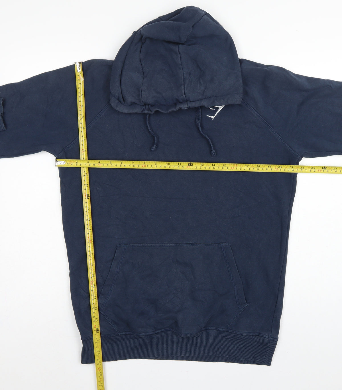 Gymshark Men’s Blue Small Pullover Hoodie Logo Cotton Fleece Sports