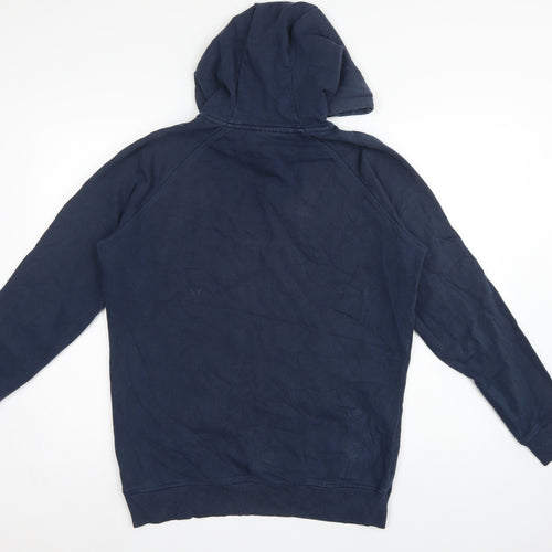Gymshark Men’s Blue Small Pullover Hoodie Logo Cotton Fleece Sports