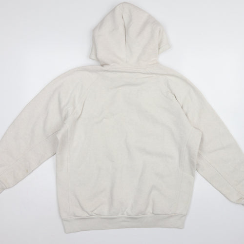 Adidas Women Ivory XS Pullover Hoodie Logo Kangaroo Pocket