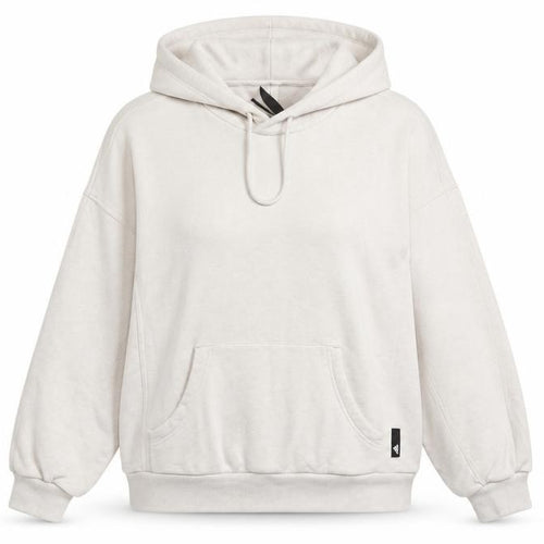 Adidas Women Ivory XS Pullover Hoodie Logo Kangaroo Pocket