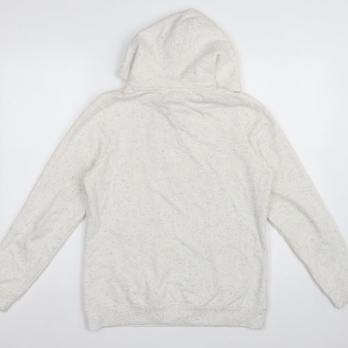 TOG24 Women’s Ivory Speckle Hoodie UK 10 Pullover Logo Pocket