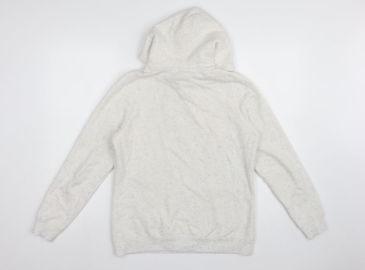 TOG24 Women’s Ivory Speckle Hoodie UK 10 Pullover Logo Pocket