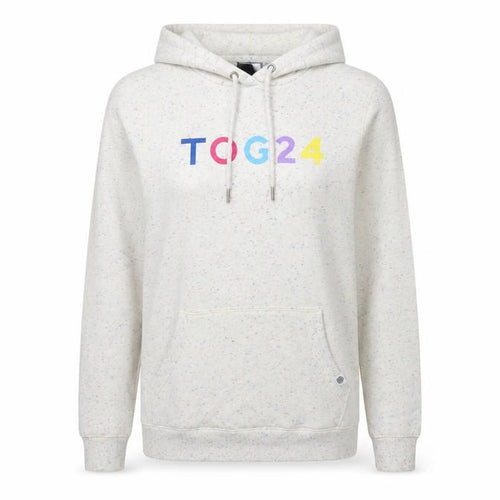 TOG24 Women’s Ivory Speckle Hoodie UK 10 Pullover Logo Pocket