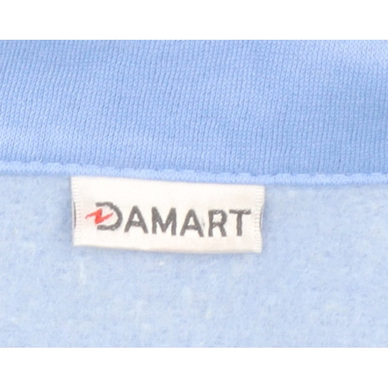 Damart Women Blue UK 16 Fleece Jacket Button Front Pockets