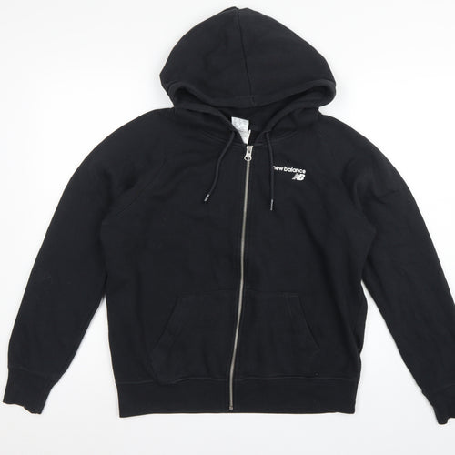 New Balance Men’s Black M Full Zip Logo Hoodie Fleece
