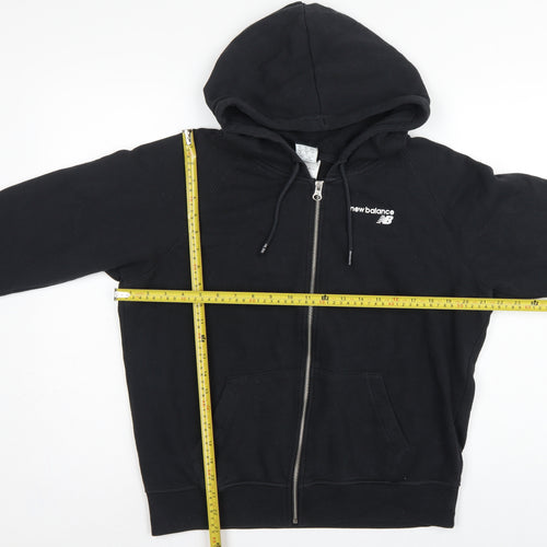 New Balance Men’s Black M Full Zip Logo Hoodie Fleece
