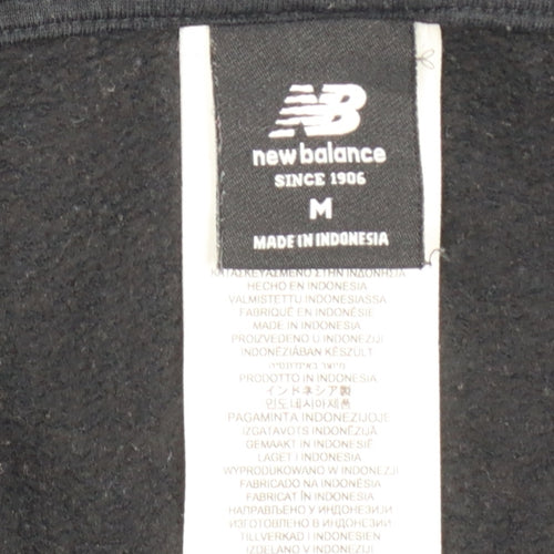 New Balance Men’s Black M Full Zip Logo Hoodie Fleece