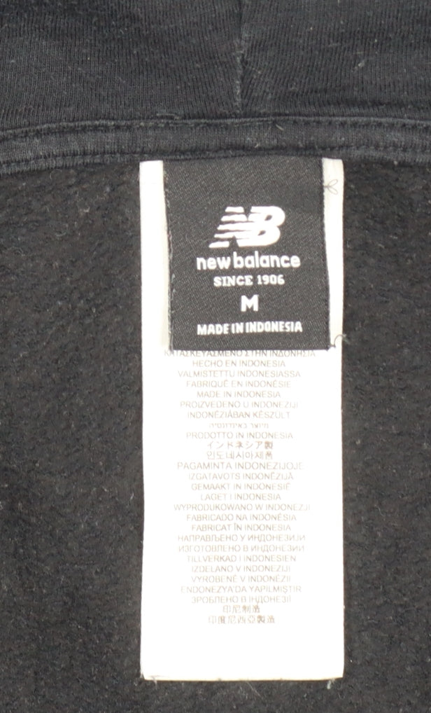 New Balance Men’s Black M Full Zip Logo Hoodie Fleece