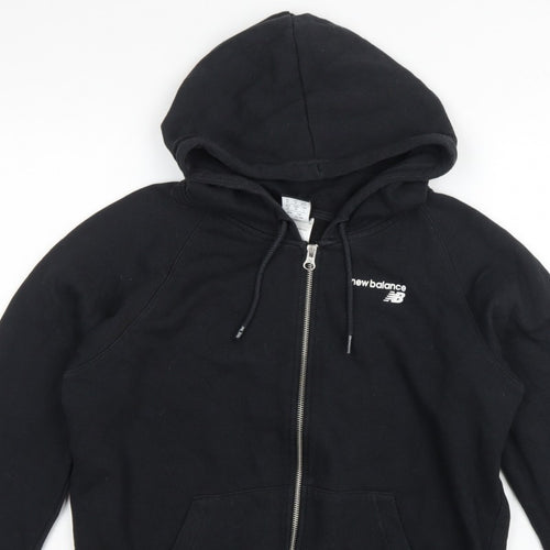 New Balance Men’s Black M Full Zip Logo Hoodie Fleece
