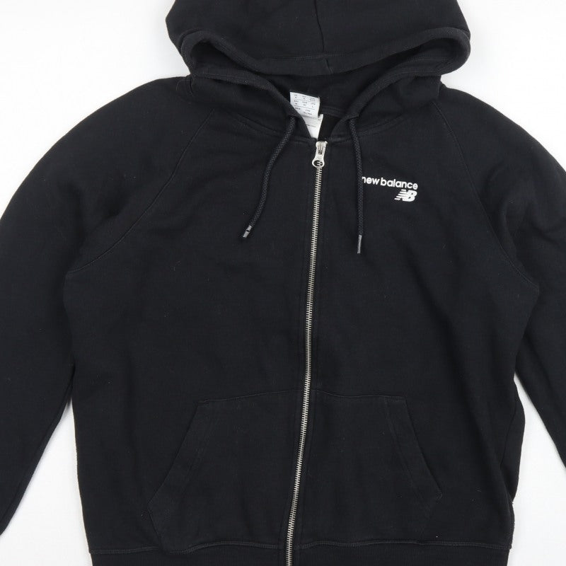 New Balance Men’s Black M Full Zip Logo Hoodie Fleece