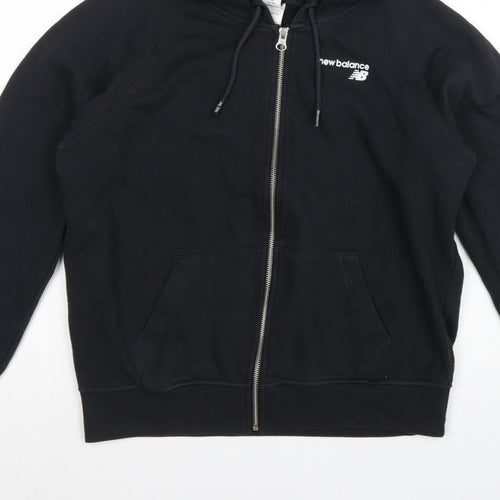 New Balance Men’s Black M Full Zip Logo Hoodie Fleece