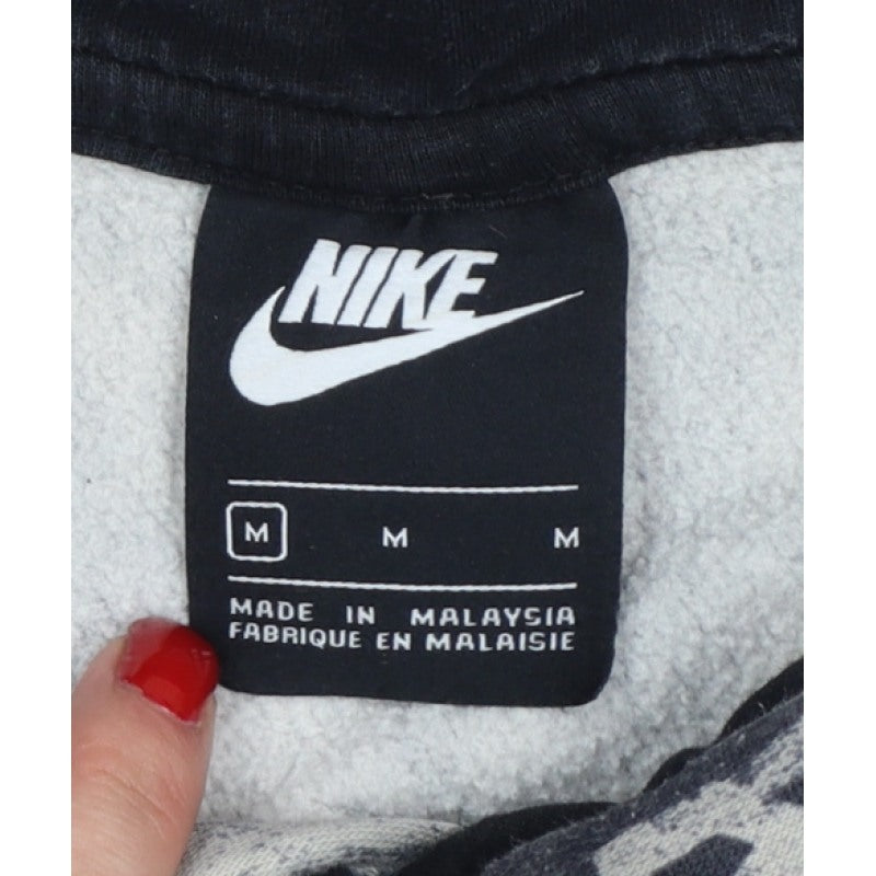 Additional view of Nike Teens Black Grey Graphic Print Pullover Hoodie M