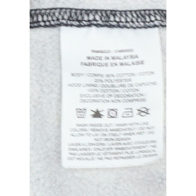 Additional view of Nike Teens Black Grey Graphic Print Pullover Hoodie M