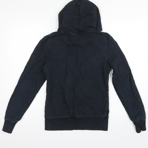 Nike Women's Black Pink Logo Pullover Hoodie UK 12 M Hooded