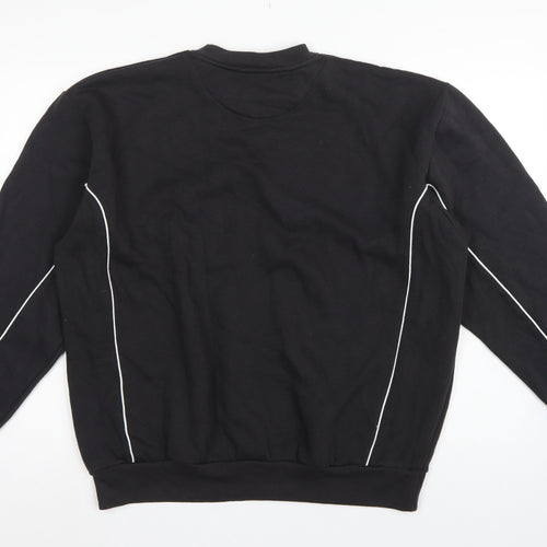 Umbro Men’s Black L Pullover Fleece Sweatshirt Logo Football