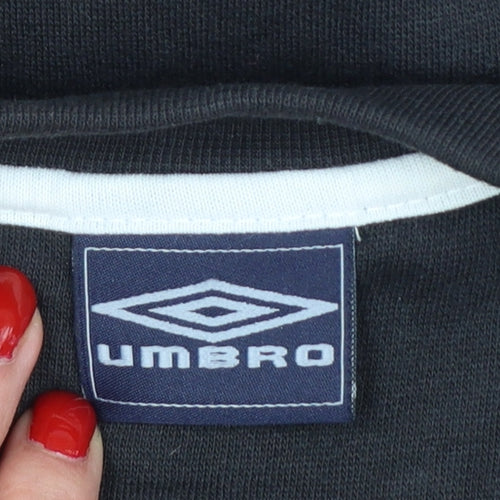Umbro Men’s Black L Pullover Fleece Sweatshirt Logo Football