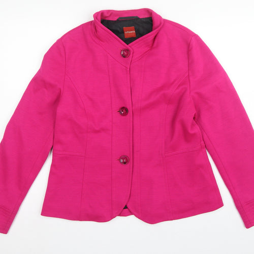 Olsen Women’s Pink UK 16 Tailored Lined 3 Button Blazer Jacket