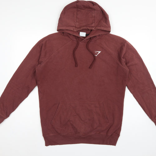 Gymshark Men’s Red S Pullover Hoodie Logo Gym Training