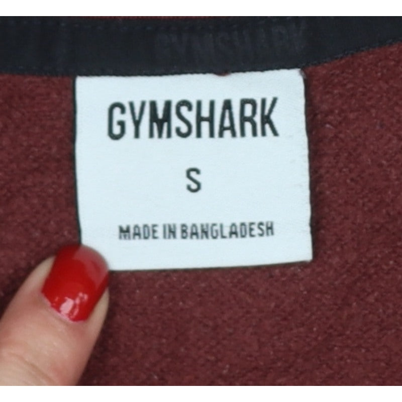 Gymshark Men’s Red S Pullover Hoodie Logo Gym Training