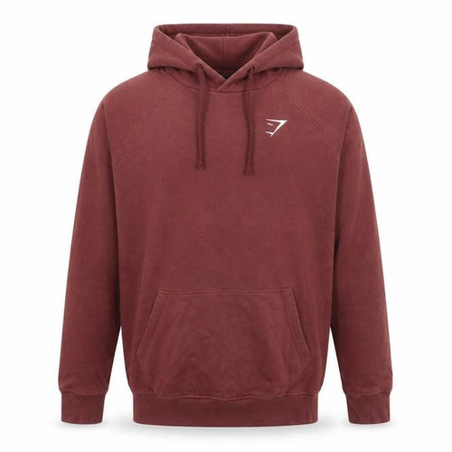 Gymshark Men’s Red S Pullover Hoodie Logo Gym Training