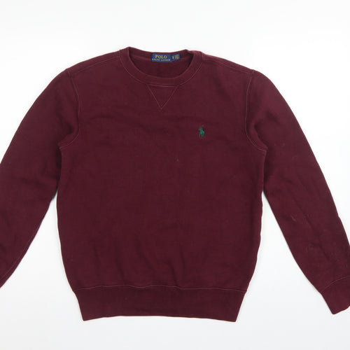 Polo Ralph Lauren Men’s Red XS Classic Logo Crew Neck Pullover Sweatshirt