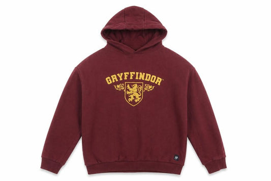 Front view of Marks and Spencer girls’ burgundy 10-11 years gryffindor pullover hoodie