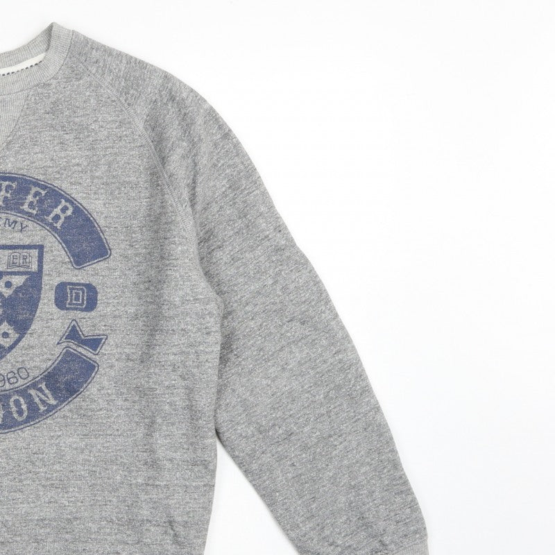 Duffer St George Men’s Grey S London Academy Graphic Crew Sweatshirt
