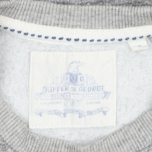 Duffer St George Men’s Grey S London Academy Graphic Crew Sweatshirt