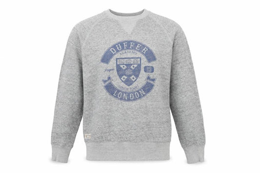 Duffer St George Men’s Grey S London Academy Graphic Crew Sweatshirt